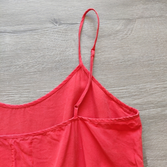 Loft82 Coral Red Tencel Minidress with Pockets Medium - Picture 12 of 14